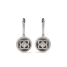 Fashion Simple Crystal Flower Temperament Earrings Jewelry